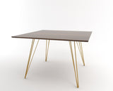 Tronk Williams Dining Table - Square Large Walnut Mustard