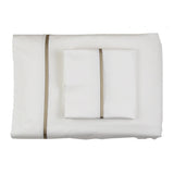 Ann Gish Cotton Sheet Set w/ Charmeuse Trim