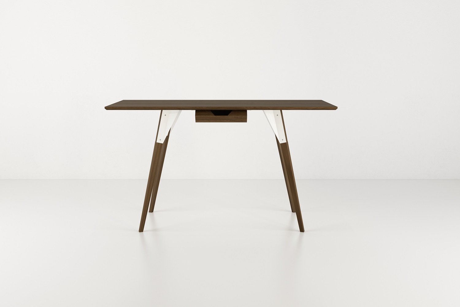 Tronk Clarke Desk No Drawer Walnut Black