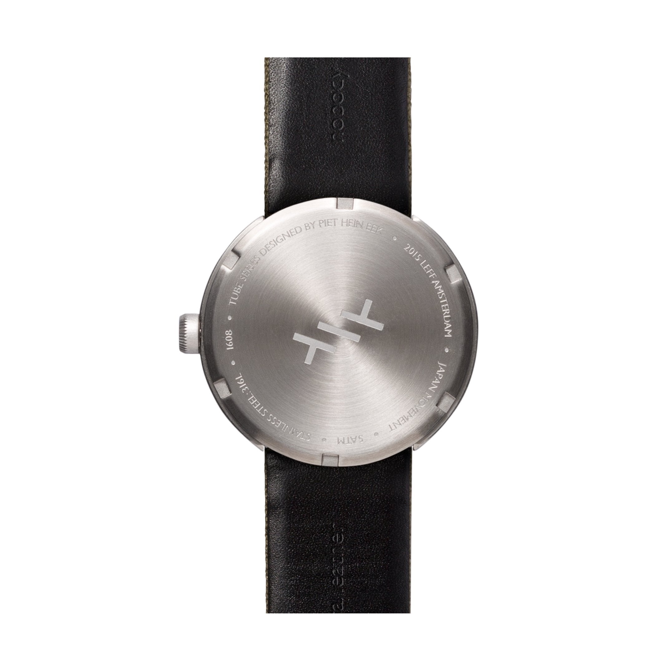 LEFF Amsterdam D42 Watch Steel / Black Leather Strap