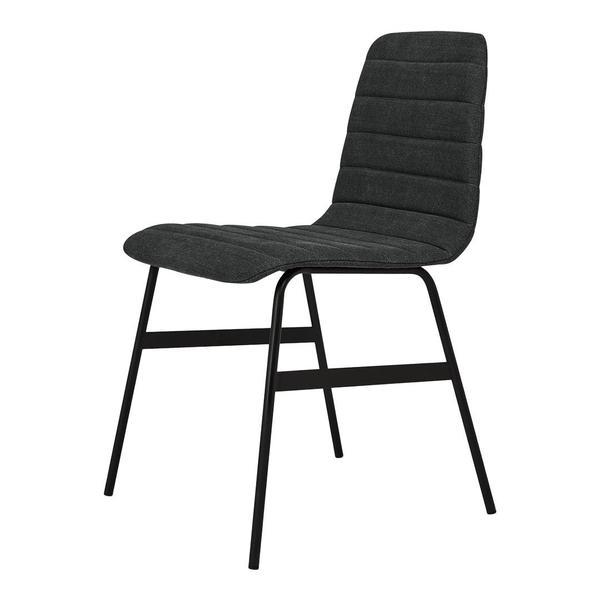GUS Modern Lecture Chair - Upholstered Saddle Brown Leather
