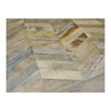 Herringbone Recycled Birch Wood Dining Table (180 x 90 x 76cm)- clearance