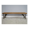 Hoxton Metal and Wood Industrial Rustic Folding Bench (160 x 41 x 44cm)