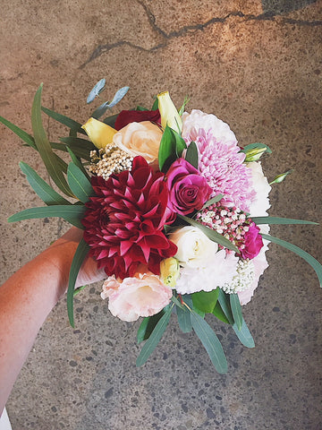 rustic wedding bouquet, wedding florist, wellington