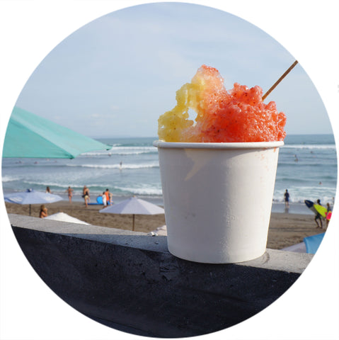 bali snow cones fresh fruit beach snacks shave ice canggu