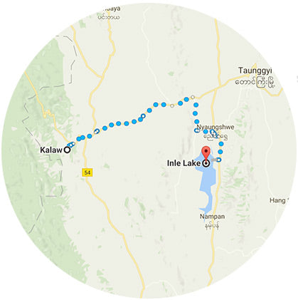 makers travelers myanmar map kalaw to inle lake trek