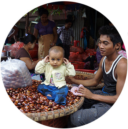makers travelers myanmar burma mandalay market shopping kids