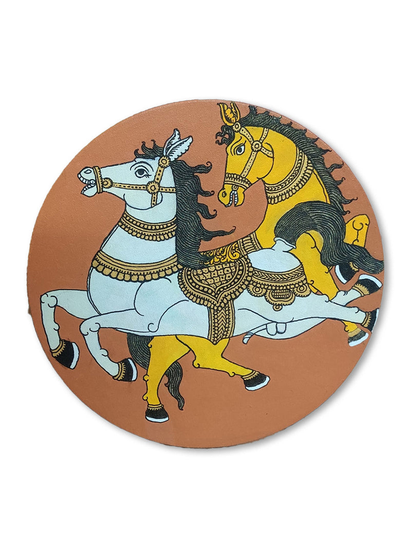 Kalamkari Painting of Horses by Harinath.N – MeMeraki.com