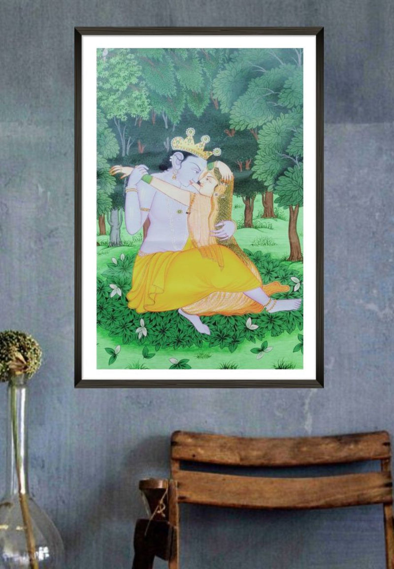 Buy Radha Krishna Kangra Painting Online | Kangra Art for Sale ...