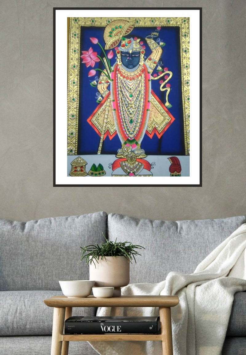 Buy Shrinathji Pichwai Painting By Jayesh Sharma – MeMeraki.com