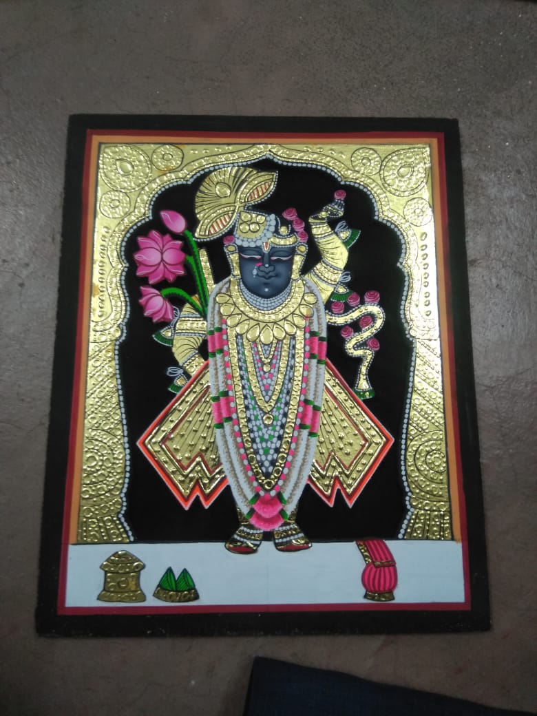 Buy Shrinathji Pichwai Painting By Jayesh Sharma – MeMeraki.com