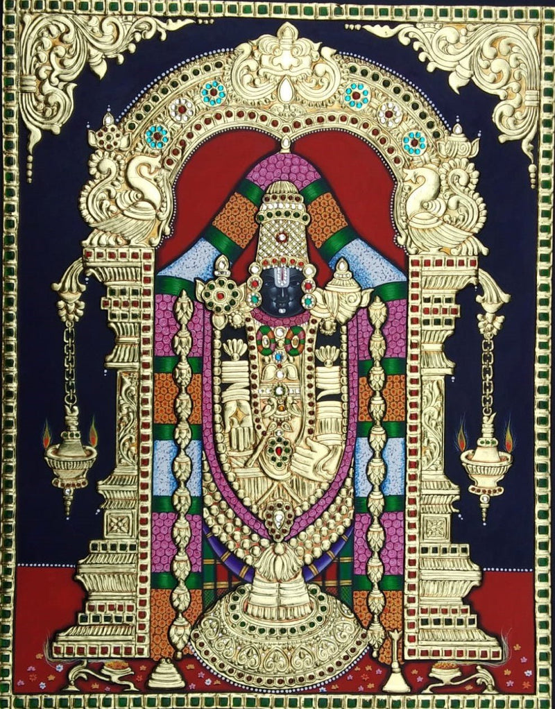 Buy Tirupati Balaji: Tanjore Painting by Sanjay Tandekar – 
