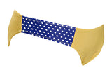 Origami Blue with White Dots & Mustard