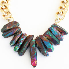 Rocked Up Necklace (Mermaid rainbow)