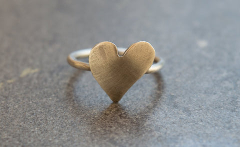 Ασημένιο δαχτυλίδι "καρδιά"