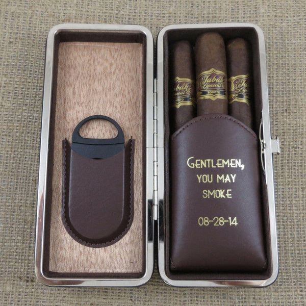 Folding Personalized Cigar Case