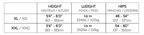 Pretty Polly Curves Size Chart