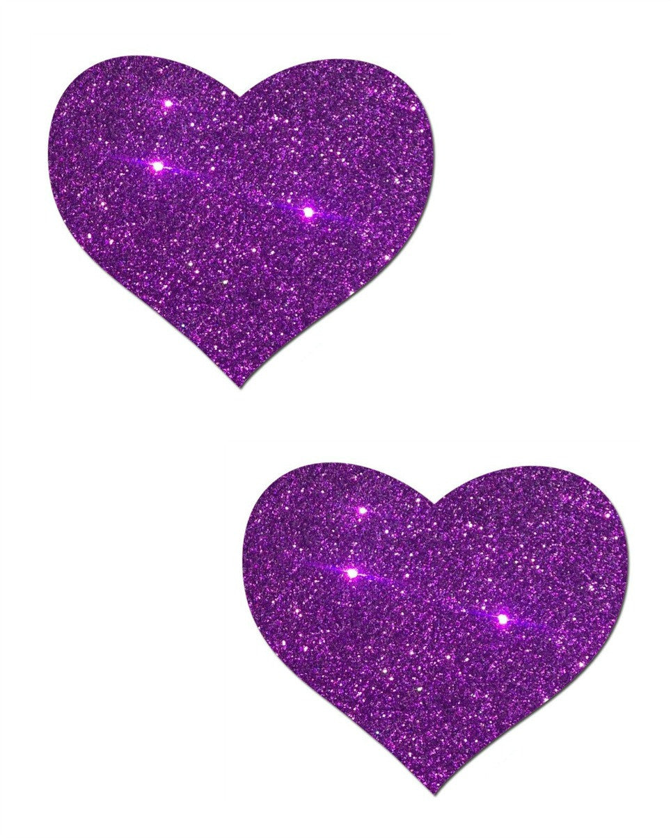 Heart Solid Glitter Nipple Pasties (Available in 6 Colors)