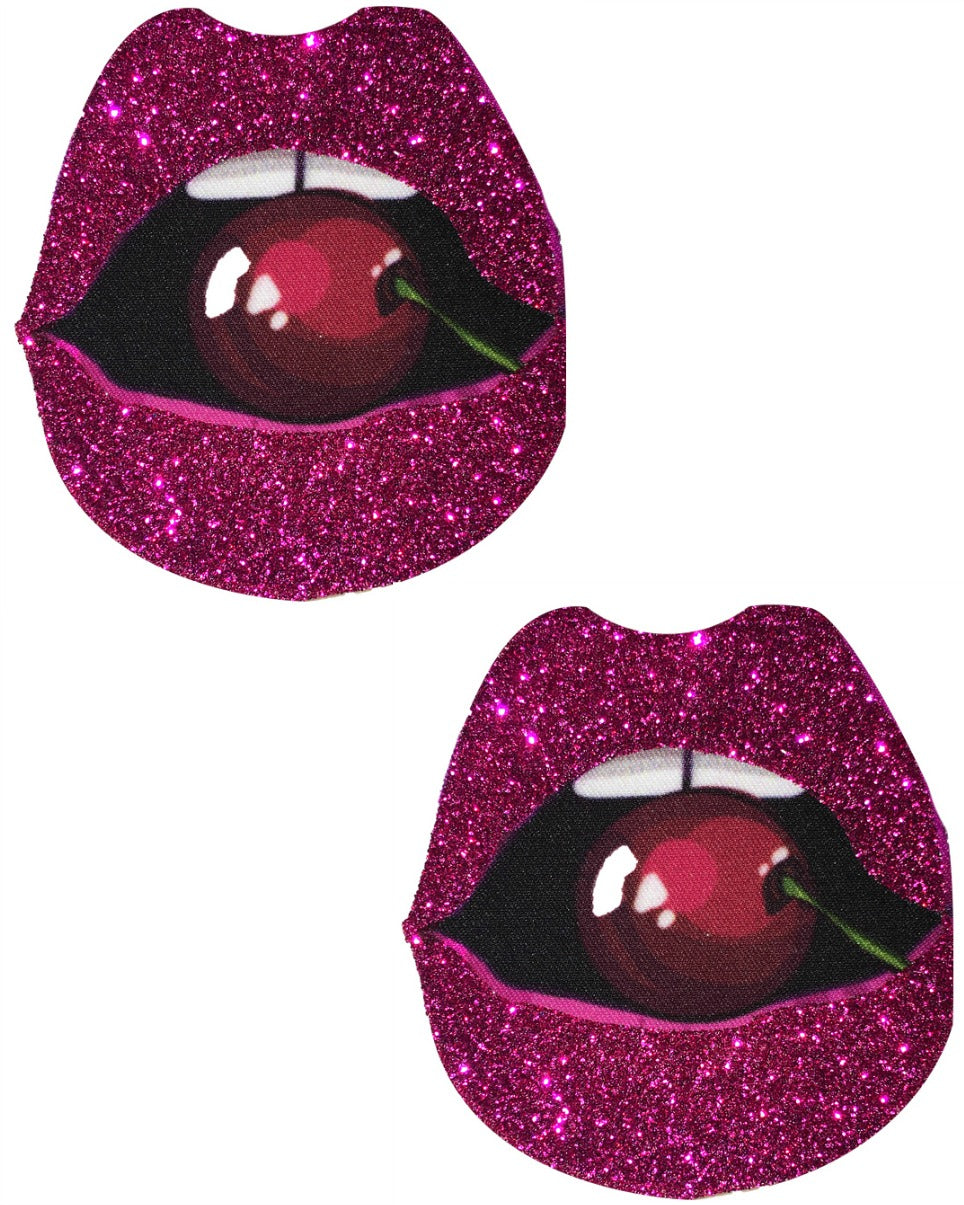 Poppin' Cherries Glitter Lips Nipple Pasties