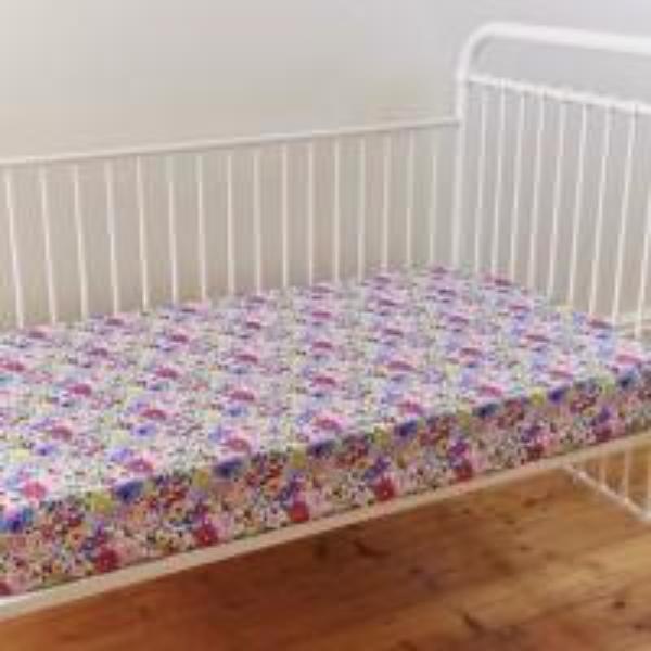 floral fitted cot sheet