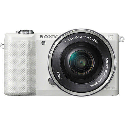 Sony Alpha A5000 ILCE-5000L with 16-50mm Lens White Mirrorless Digital Camera