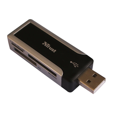 3-in-Line Card Reader High Speed USB 2.0 TF/SD/MS (Black)