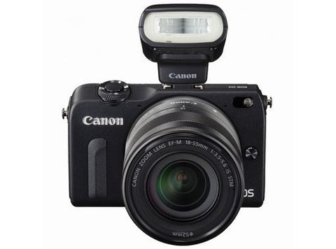 Canon EOS M2 with EF-M 22mm, 11-22mm and EF-S 18-55mm Lenses Black Digital SLR Camera with 90EX Flash