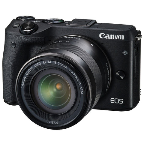 Canon EOS M3 with EF-M 15-45mm f/3.5-6.3 IS STM Lens Black Digital SLR Camera