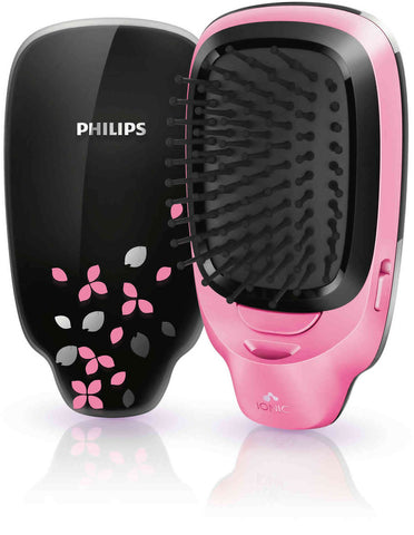 Philips HP4589 Easy Shine Battery Operated Ionic Styling Hair Brush (Black)