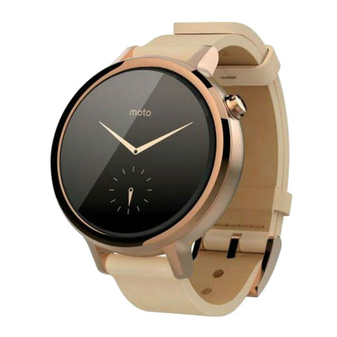 Motorola Moto 360 2nd Generation 42mm Blush Leather Women Smart Watch (Rose Gold Case)