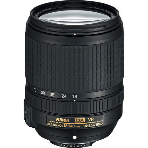Nikon AF-S DX Nikkor 18-140mm f3.5-5.6G ED VR Black Lens (White Box)