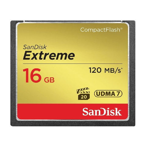 SanDisk Extreme S 16GB SDCFXS-016G (120MB/s) Compact Flash Memory Card