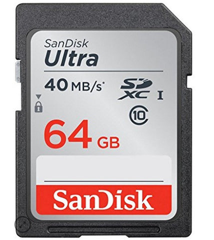 SanDisk 64GB Ultra Plus SDHC/SDXC 40MB/s (Class 10) Memory Card