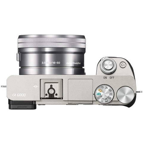 Sony Alpha A6000 ILCE-6000Y with 16-50mm and 55-210mm Lenses Silver Mirrorless Digital Camera