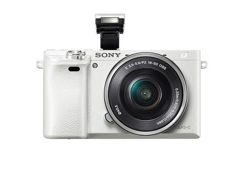 Sony Alpha A6000 ILCE-6000L with 16-50mm Lens White Mirrorless Digital Camera