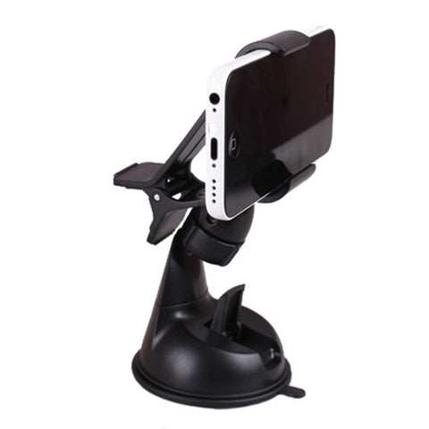 Universal Car Suction Mount Smartphone and GPS Holder Black