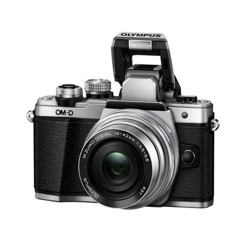 Olympus OM-D E-M10 II with 14-42mm EZ and 40-150mm Lens Silver Digital SLR Camera