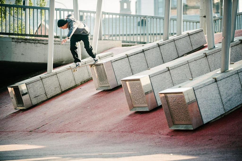 Jordan Trahan Backside Tailslide Scotland photo Sam Ashley Welcome Skate Store Interview