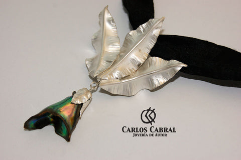 Penacho Abalone Pendant by Carlos Cabral