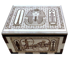 egyptian themed wood puzzle box