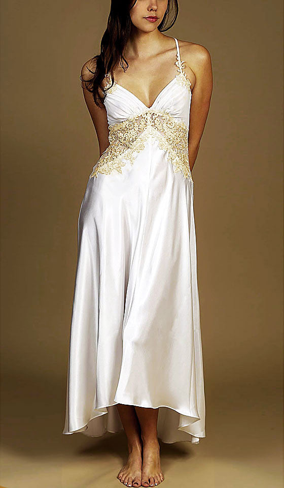 bridal satin nightgown