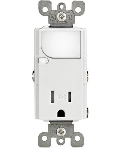 Combination Decora Tamper Resistant Receptacle with LED Guide Light, 15A... – Leviton