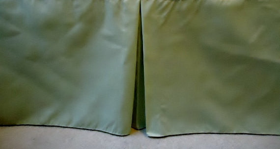 sage green crib skirt