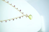 Leyla - Lemon Quartz, Tourmalines, 14k Gold Filled Necklace