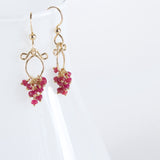 Meredith - Ruby, 14k Gold Filled Earrings