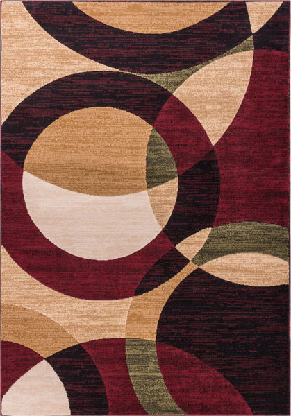 Casual Modern Styling Shapes and Circles Area Rug Multi 