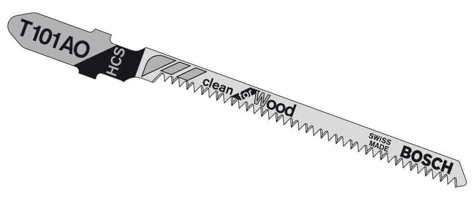 5PCS T101AO HCS T-Shank Jigsaw Blades Curve Cutting Tool For Wood Plastic  ZC 