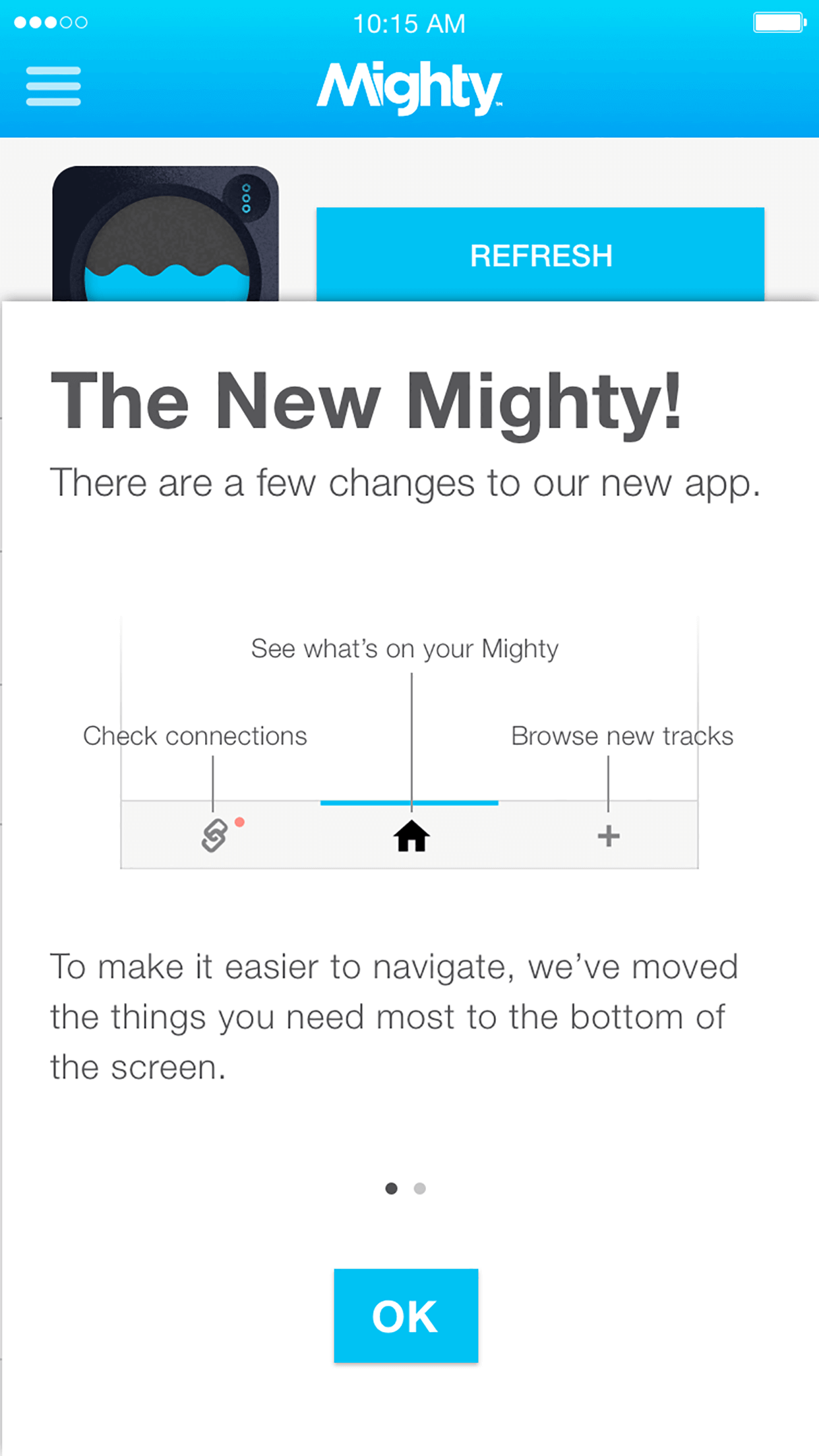 Mighty supports easy access to Spotify playalists such as Discover Weekly, Release Radar, Your Time Capsule, and more!