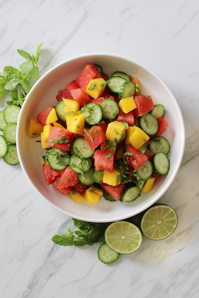 photo of slow north's plant-based watermelon salad recipe
