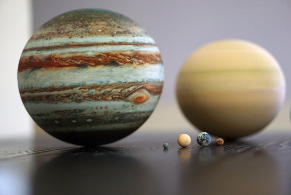 solar system to scale size
